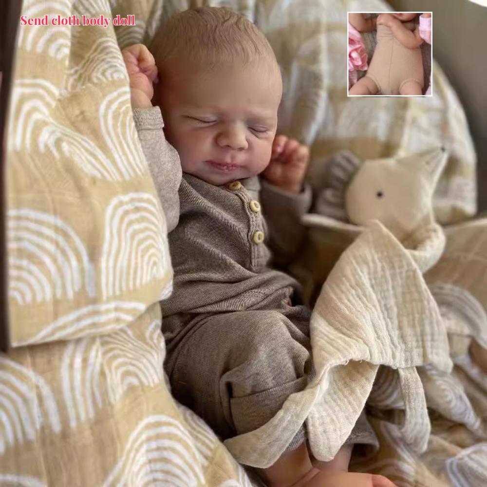 19-дюймовые куклы Pascale Reborn, мягкие тканевые куклы, реалистичные, полностью виниловые, куклы для новорожденных для девочек и мальчиков, живая кукла Bebe Reborn, детские игрушки для дома cloth body gray ChildDream Toys Supplies