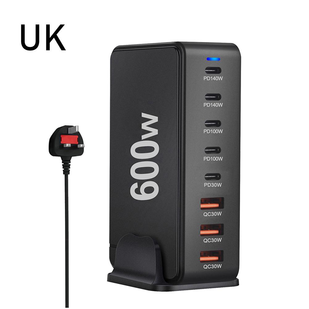 600 Вт GaN зарядное устройство 8 портов USB Type C настольная станция быстрой зарядки US/UK/EU/AU адаптер вилки для iPad ноутбук gray YTO phone case