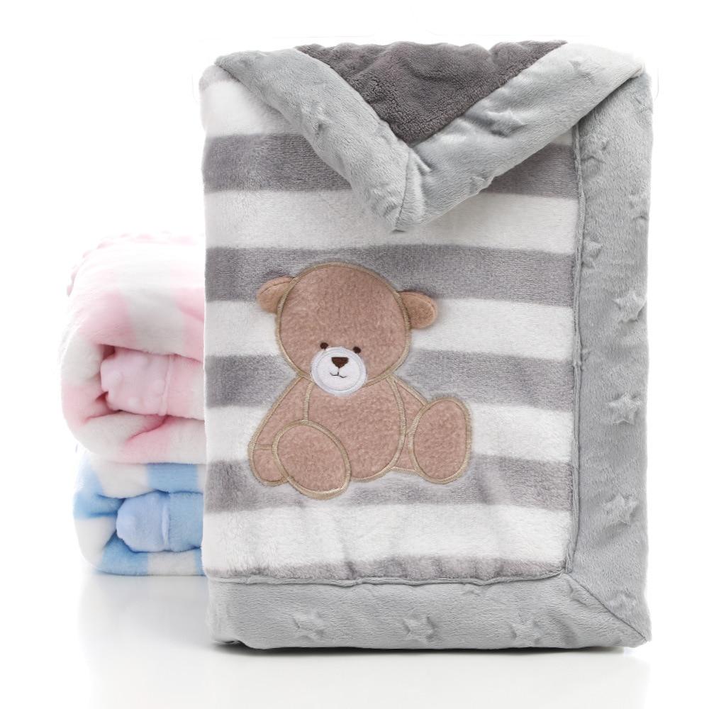 Детские одеяла для новорожденных Bebe, утепленное фланелевое одеяло для детских товаров, постельное белье, одеяло gray LOULOUAVO