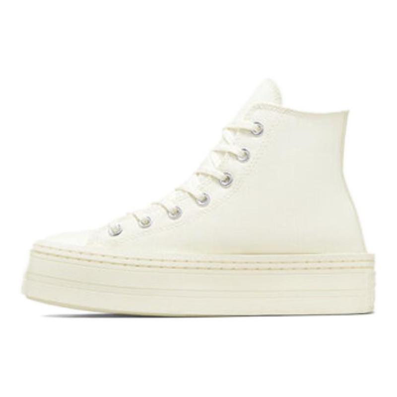 Converse Chuck Taylor All Star Modern Lift Платформа Холст Удобные и Универсальные Высокие Эспадрильи Женские Цвет Вне Белого 35 экрю