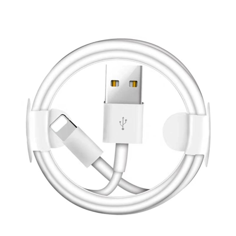 Зарядное устройство USB-кабель для зарядки Настенное зарядное устройство европейского стандарта для iPhone 7 8 6 6S 14 Plus X XR XS Max 11 12 13 Pro Max 5 5S SE USB-кабель для передачи данных Cable-1M белый Case-2