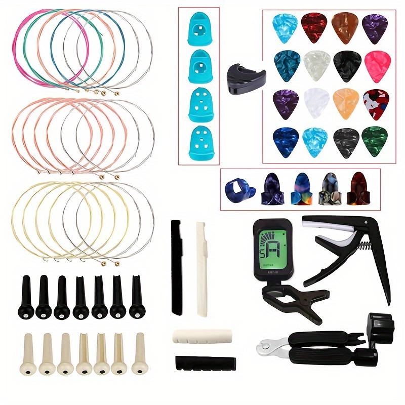 60/65/66 предметов Ultimate Guitar Accessories Kit: Набор из 60/65/66 предметов для акустических гитаристов и начинающих typeB-65pcs blue Home selection