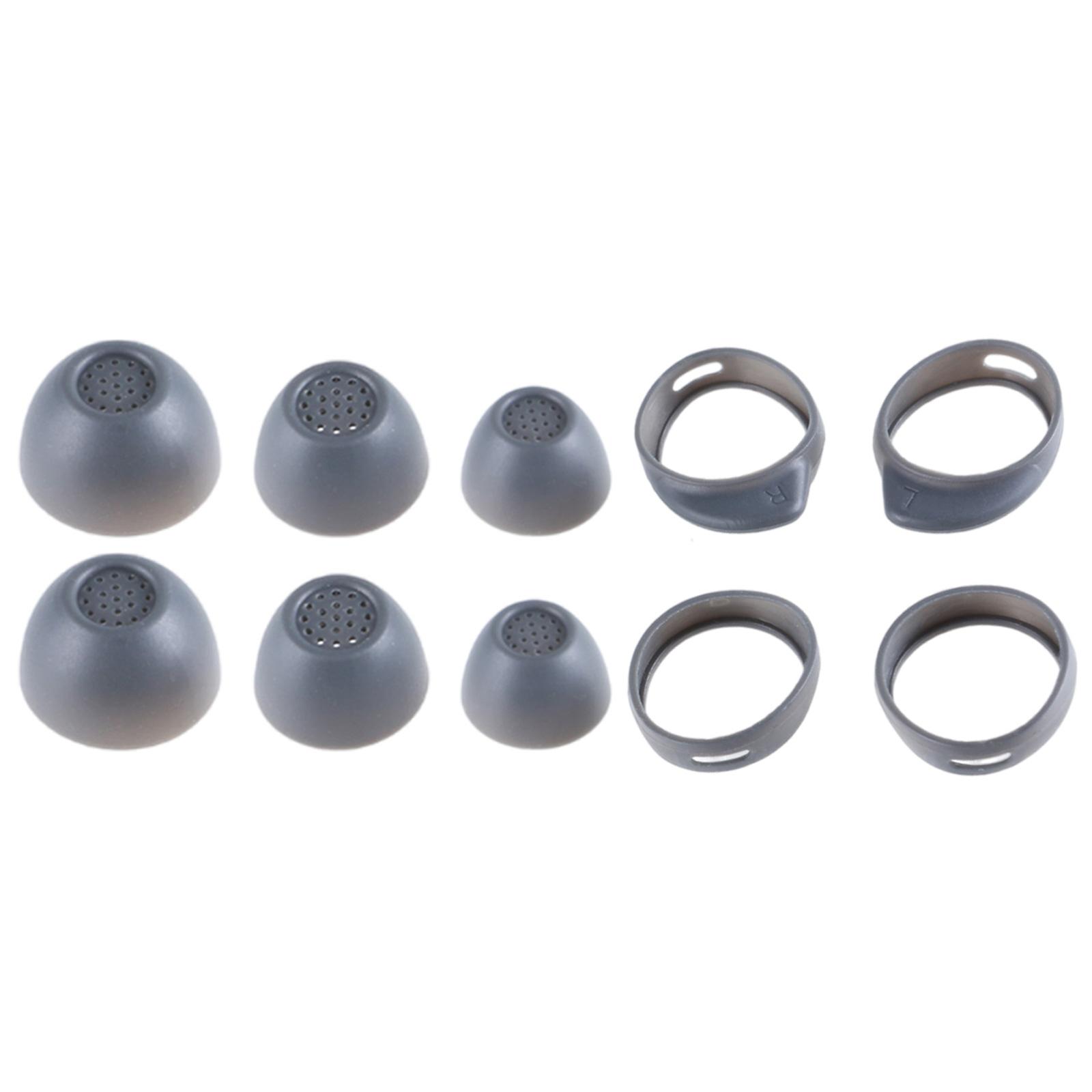 Силиконовые амбушюры для Samsung Galaxy Buds FE, противоскользящие насадки-крылышки, набор внутриканальных наушников, набор насадок-вкладышей темно серый Daybreak