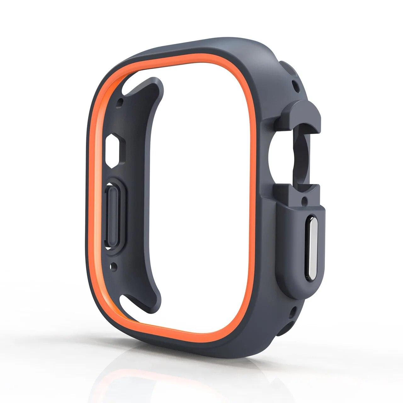 Для Apple Watch Ultra 49 мм 44 мм 45 мм защитный чехол из ТПУ силиконовый чехол-бампер чехол для iWatch Series 8 7 6 se 5 4 44mm black PINSENDA