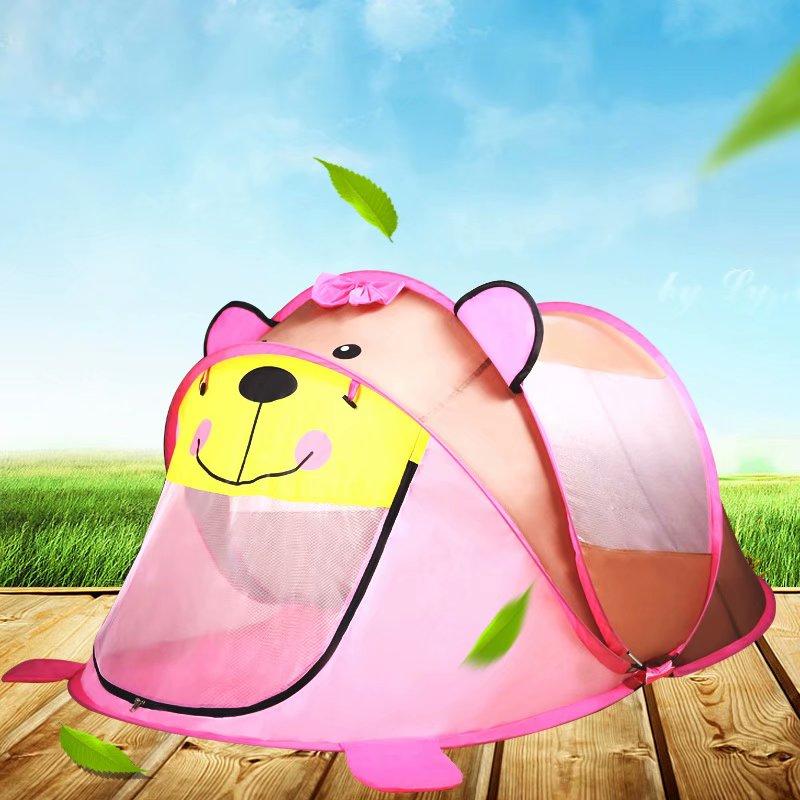 Портативные детские игрушки с героями мультфильмов, палатки для бассейна, всплывающие детские игровые палатки на открытом воздухе, дорожная палатка розовый Happy Toy