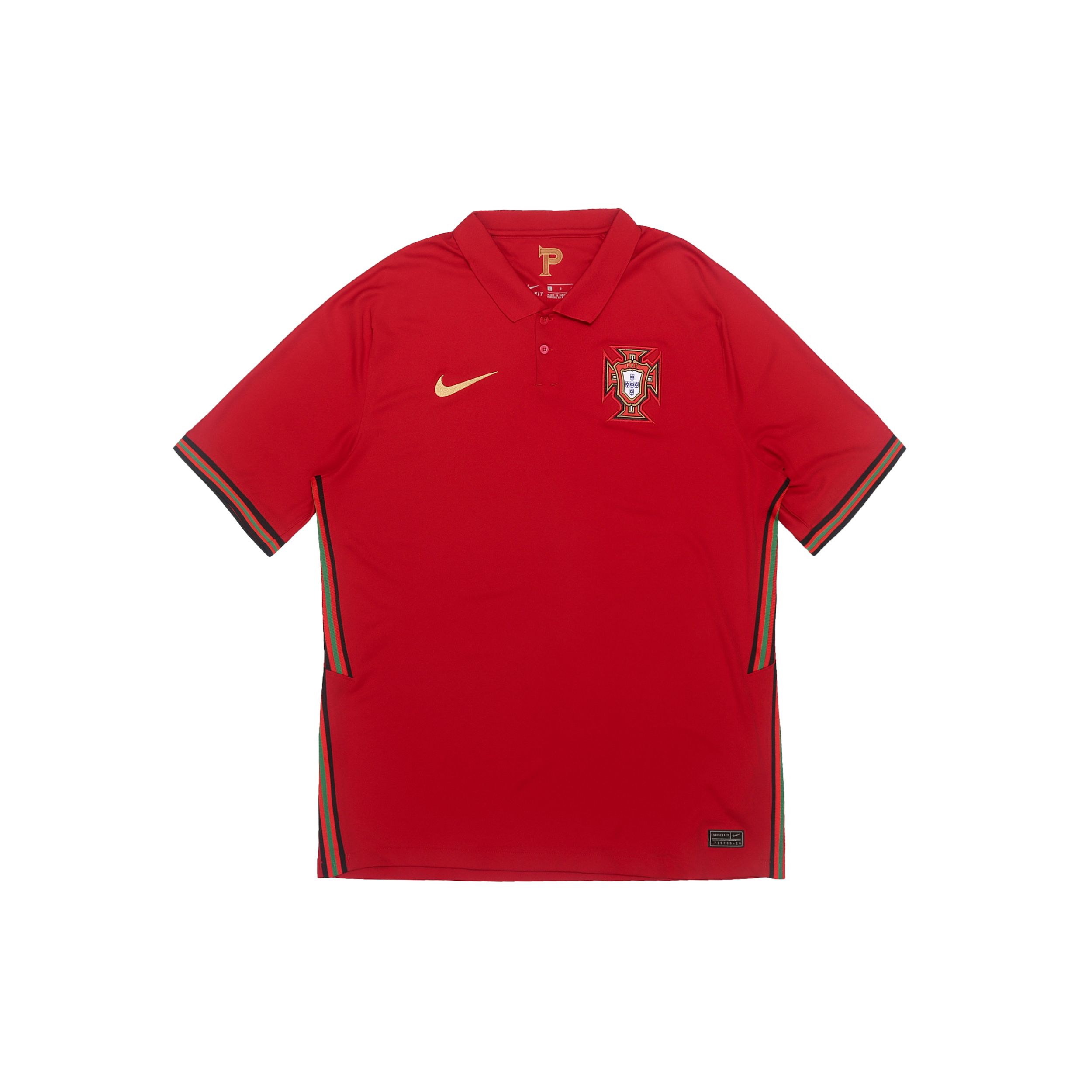 Nike Portugal 2020 Season Home Fan Edition Футбольная майка с воротником-поло с коротким рукавом Мужские топы красные CD0704-687 XS red