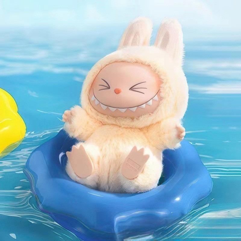 LABUBU китайская версия Macaron Bubble Series веселые закрытые коробки виниловые лица плюшевые куклы beige Plush toy for children