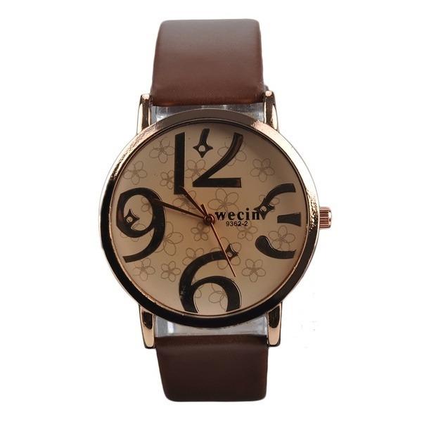 Женские кварцевые наручные часы коричневый Panda Watch