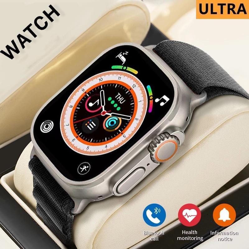 Роскошные новые часы Ultra 2, умные часы, 49 мм, NFC, для мужчин и женщин, GPS-трек, Bluetooth-вызов, BT, музыкальные игры, умные часы с беспроводной зарядкой 49mm чёрный Axial