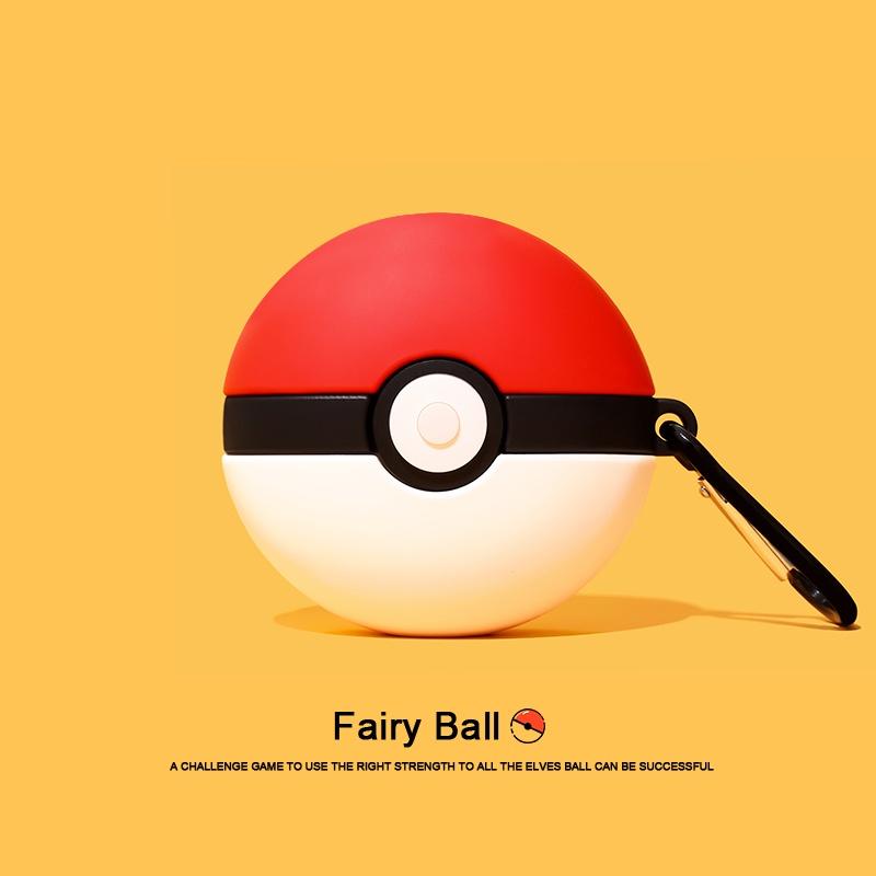 Чехол Poke Ball для Airpods Pro 2, милый 3D-мультяшный аниме-чехол для Airpods Pro, мягкий силиконовый чехол для наушников для мальчиков/детей for airpods 1 2 red case-A1