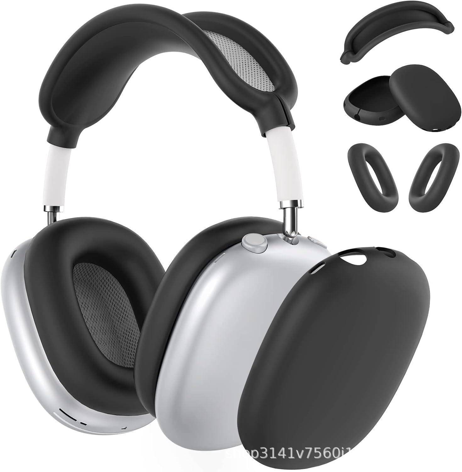 Силиконовый защитный чехол для AirPods Max: Корпус накладных Bluetooth-наушников three piece suit чёрный Best Electronics