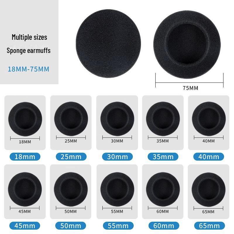 Наушники-вкладыши с эффектом памяти - размеры от 35 до 75 мм 18MM 1 piece black Smarter than future