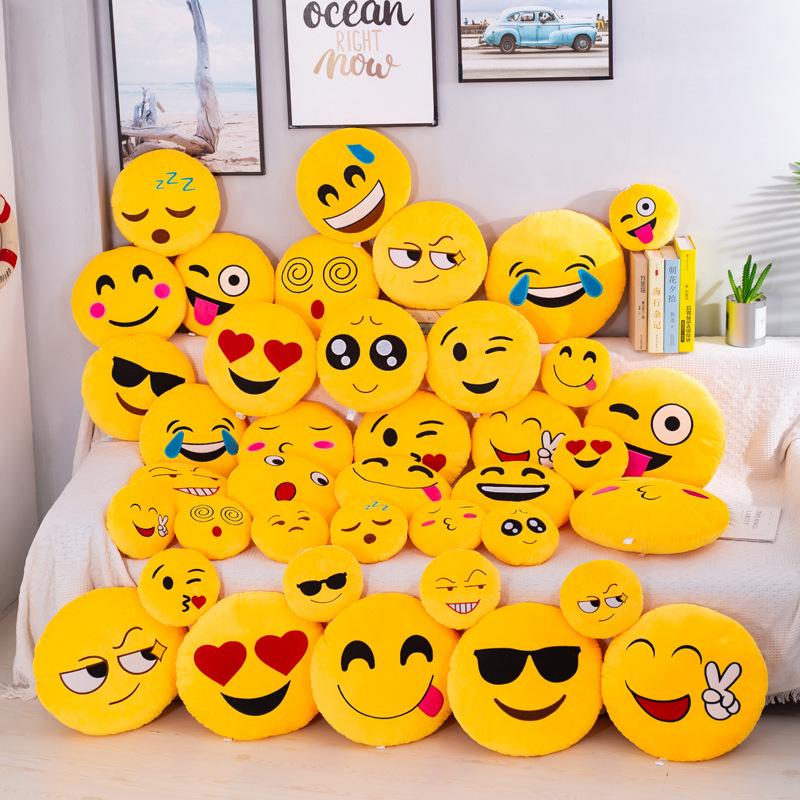 Мягкая игрушка-подушка Emoji Expression - милая мультяшная грелка для рук, идеально подходит для корпоративных мероприятий и подарков 11cm yellow Bliboli