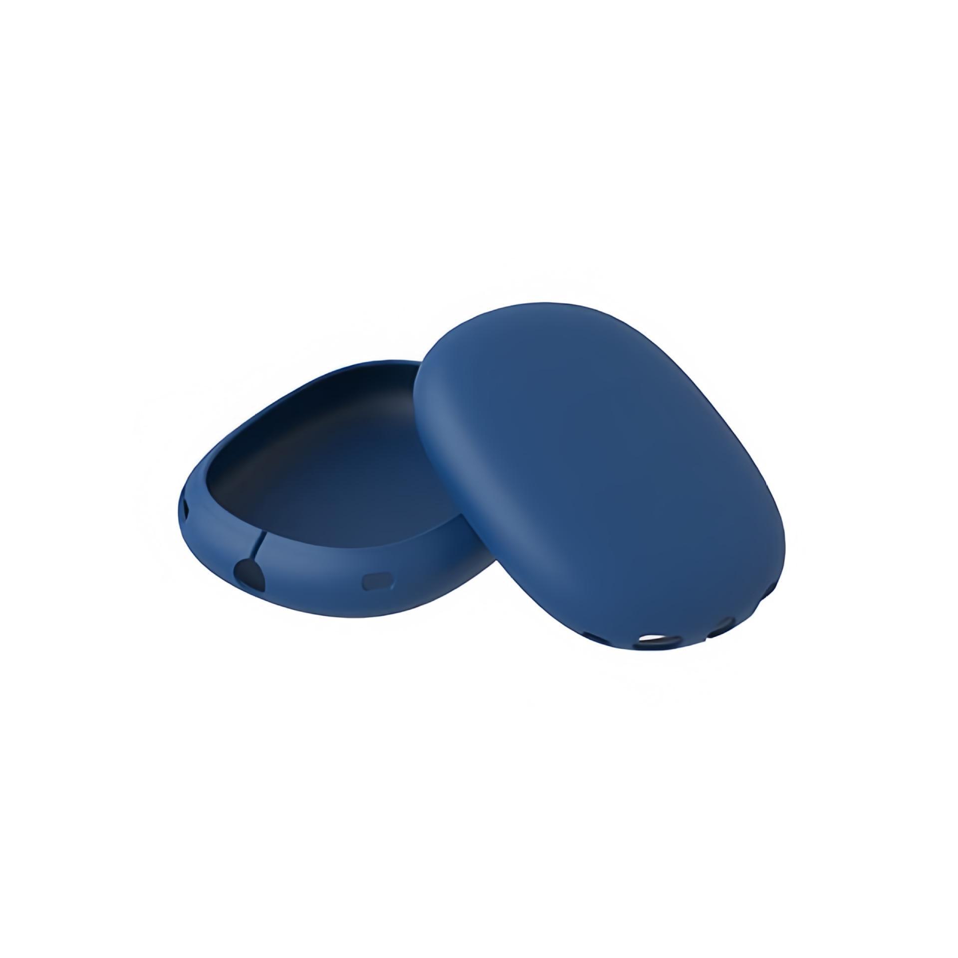 Силиконовый защитный чехол для Apple AirPods Max - однотонный мягкий чехол, комплект из трех предметов shell темно-синий Smarter than future