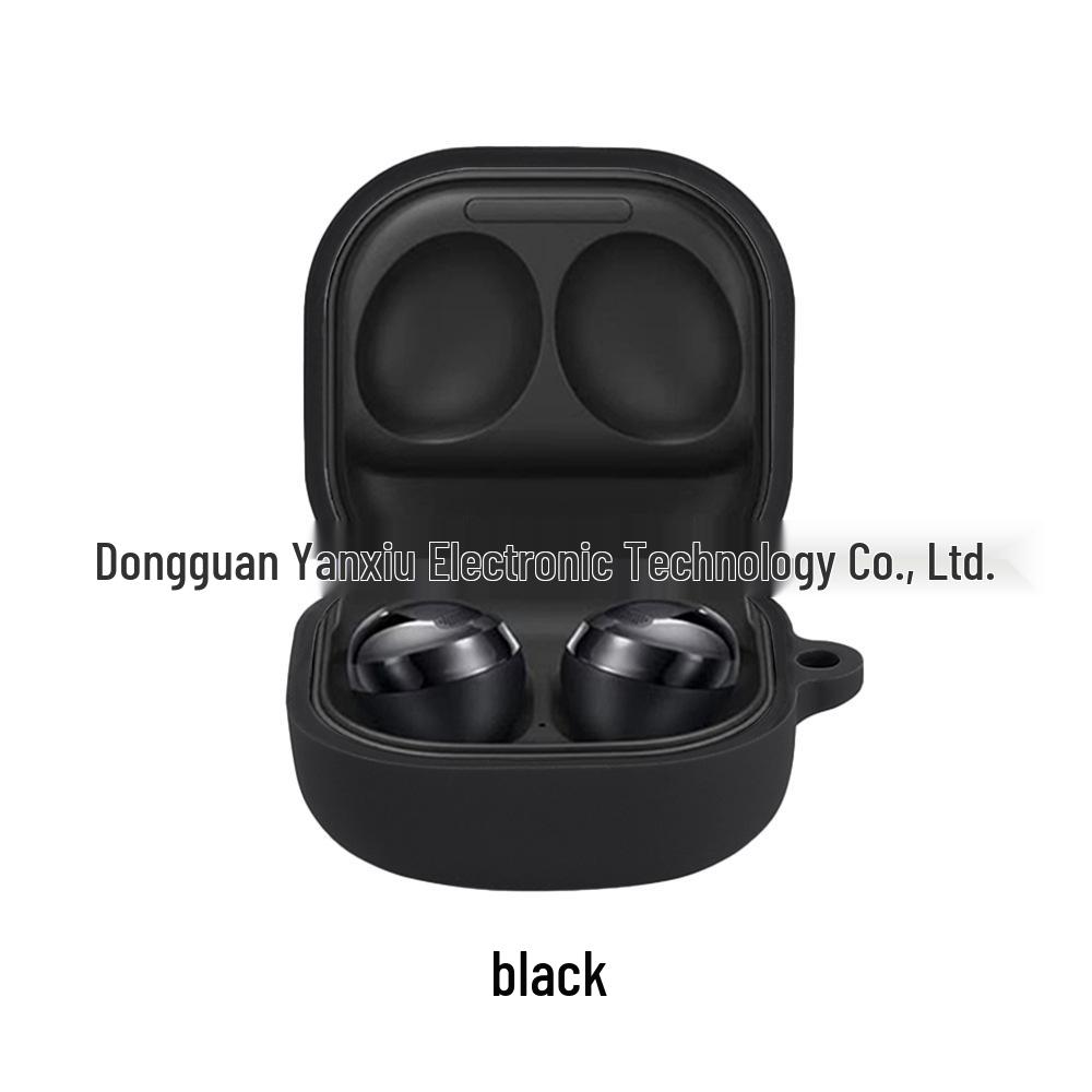 Прозрачный силиконовый TPU чехол для Samsung Galaxy Buds2 PRO/Live Buds2 black the BAY