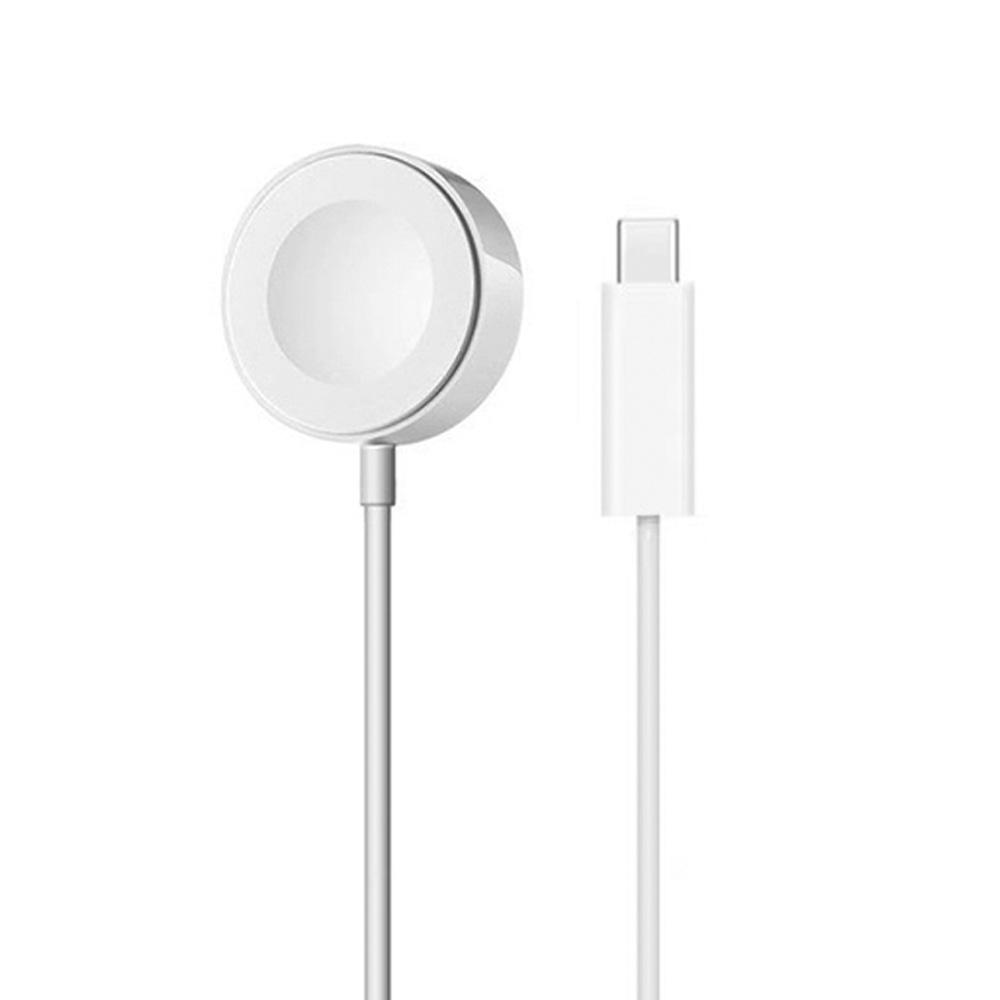 Беспроводное зарядное устройство Fonken 2 в 1 типа C для Apple Watch USB C Кабель для зарядки iWatch Кабель для зарядки док-станции iWatch Type C Single белый