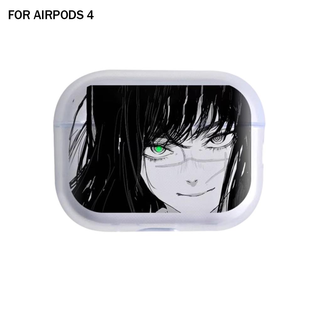 Аниме Аниме Мальчики Для Airpodspro2 Прозрачный Чехол для Гарнитуры 2/3 Поколения Беспроводная Bluetooth Гарнитура Защитный Чехол Противоскользящий white Simple Nest