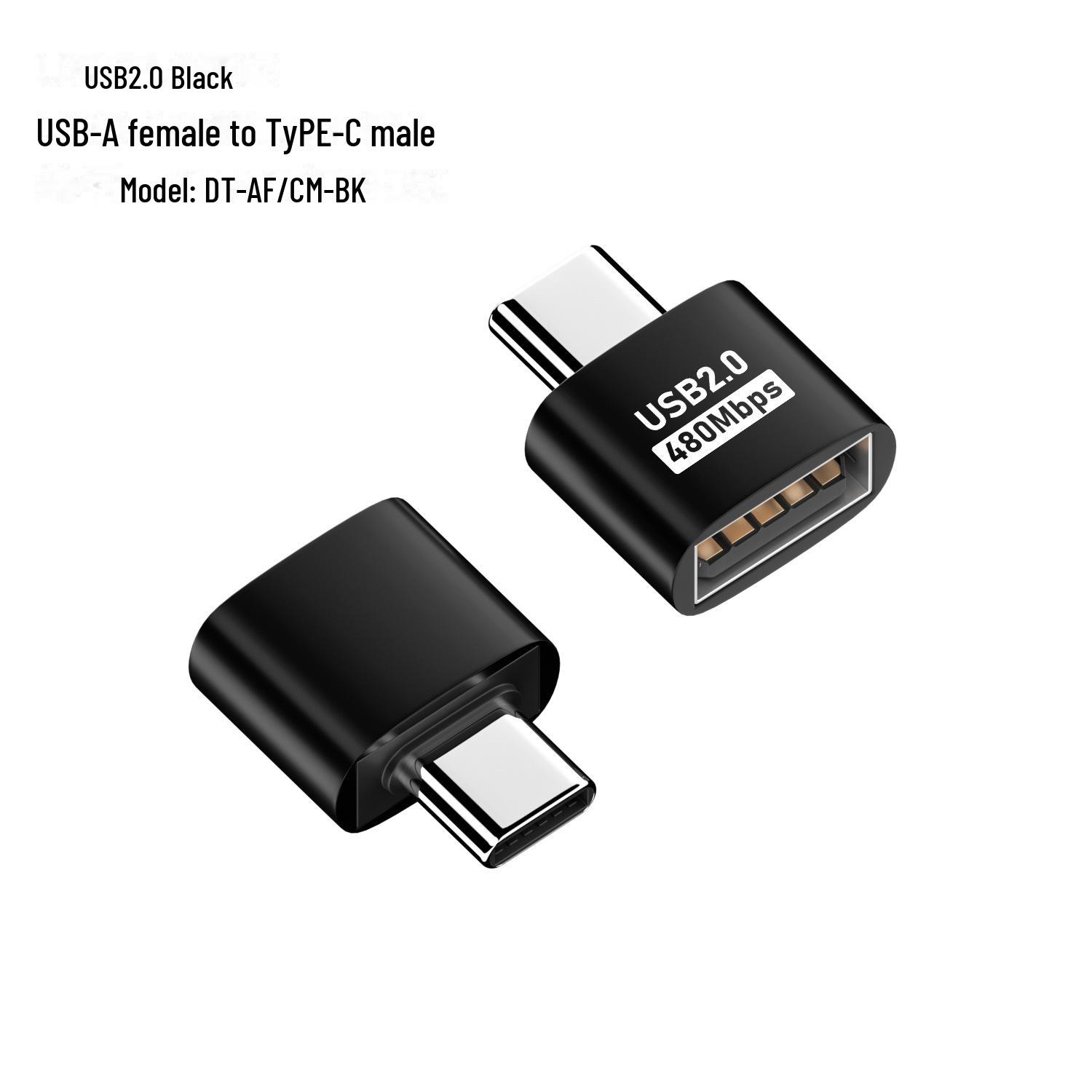 Адаптер USB Type-C 3.1 «папа-мама» с функцией быстрой зарядки, поддержкой аудио, видео и OTG, полнофункциональный адаптер емкостью 10 ГБ. black Charging Planet