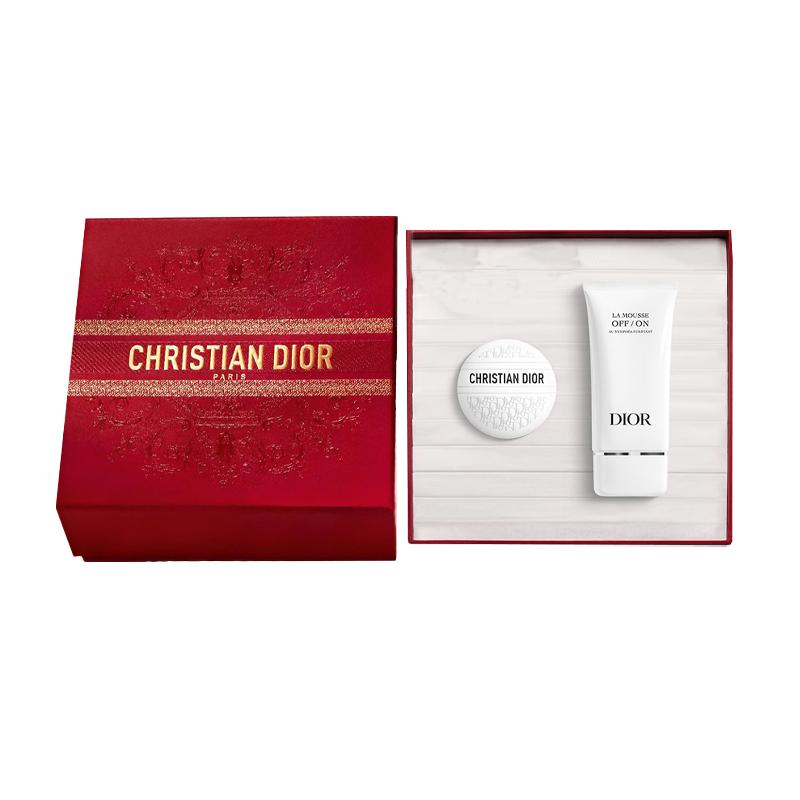 DIOR Водяная Лилия Очищающий + Крем для Лица от Пресбиопии Набор для Ухода за Кожей Счастливый Подарок Ограниченная Подарочная Коробка Увлажняющий, Увлажняющий и Очищающий 50 мл + 150 мл красный