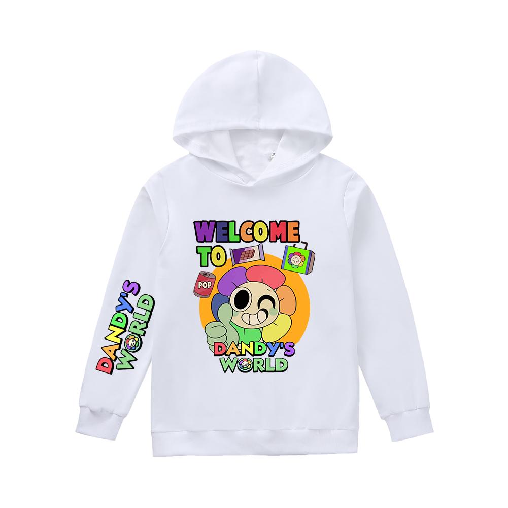 Детская одежда Девочки Dandys World Худи Детские Мультяшные Толстовки Малыш С длинным рукавом Верхняя одежда Мальчики Повседневные Свитшоты 110 white Huiteng2