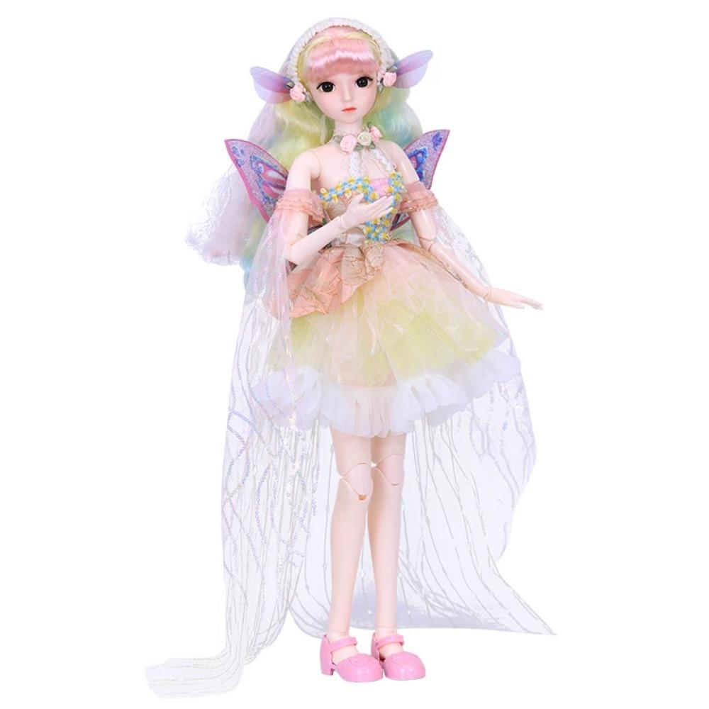 Специальная цена Кукла DBS 1/3 BJD Механическое шарнирное тело С макияжем Включая волосы глаза одежду Рост 62 см Мечта девочки фея white Specials
