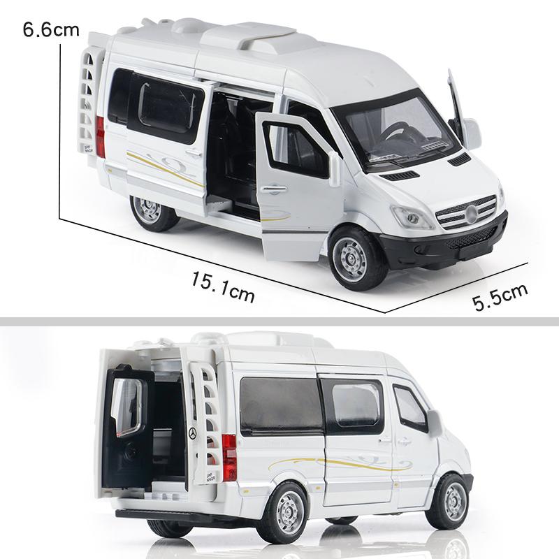 Mercedes Benz Sprinter Большой минивэн Симуляция Литые и Игрушечные Транспортные Средства Звуки и Свет Инерционная Машина 1:32 модели из сплава в подарок на день рождения black Kid Actor Paradise
