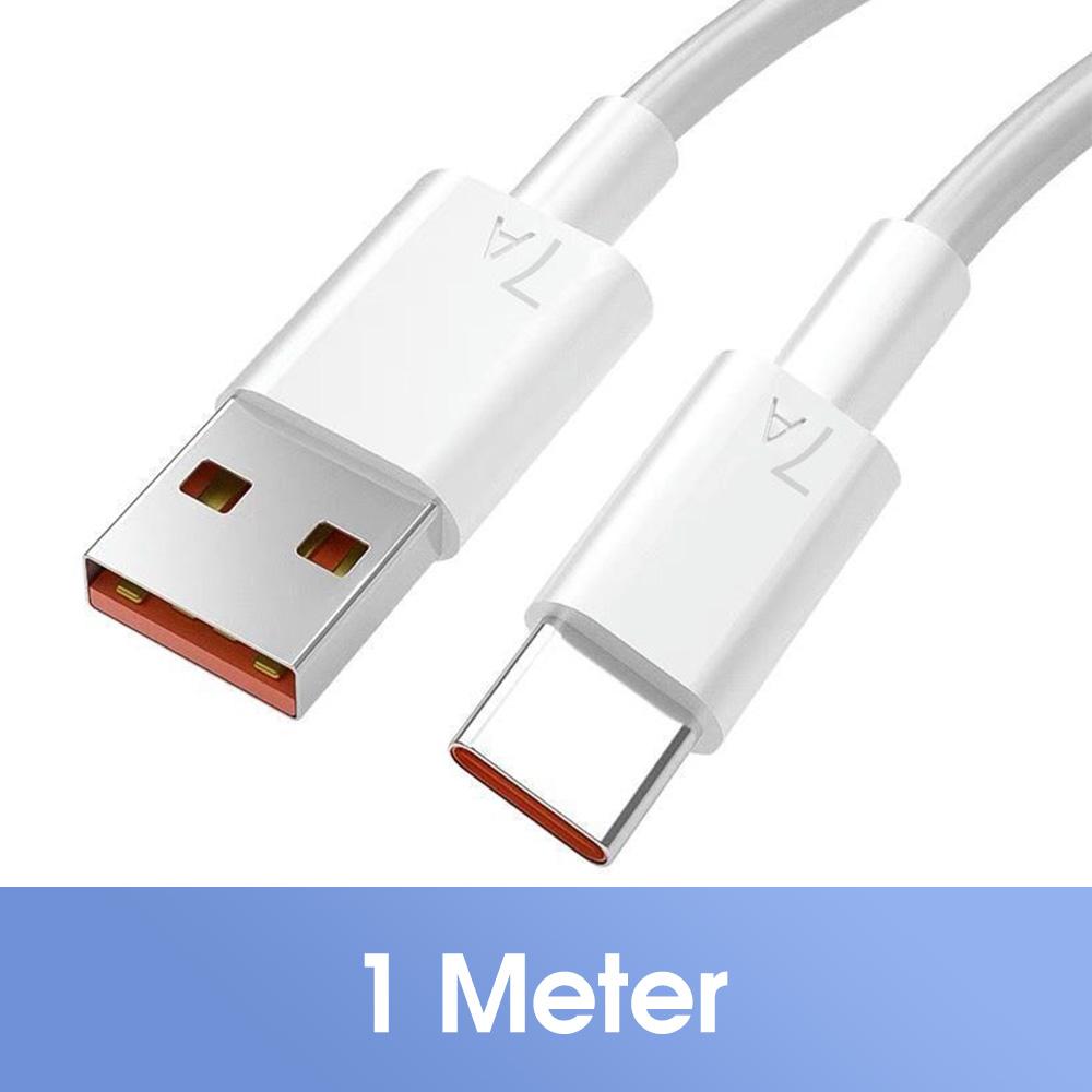 Fonken Кабель USB Type-C для быстрой зарядки и передачи данных, 7A, 100W 1M белый