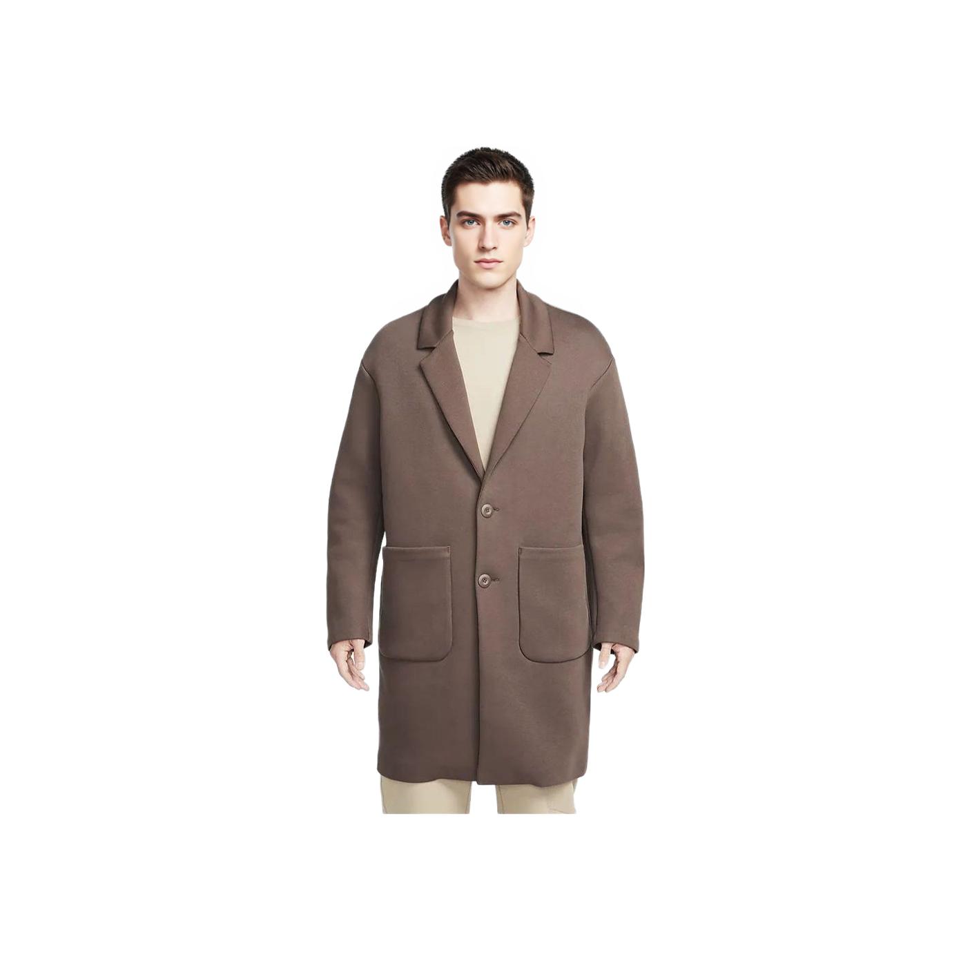 Nike Sportswear Tech Fleece Reimagined Solid Color Suit Collar Casual Loose Windbreaker Men Outwear Baroque-Brown FN0602-237 L gray