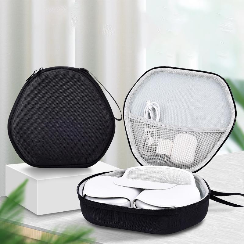 Для Airpods Max Bluetooth-совместимая сумка для хранения наушников EVA Жесткий портативный беспроводный противоударный защитный чехол для наушников чёрный Refreshing Home