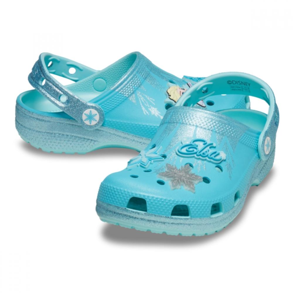 Детские классические кроксы 210235 90h Сандалии Frozen Эльза J2(210) blue Crocs