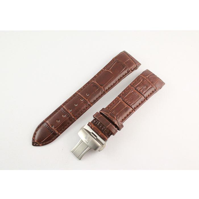 Серия COUTURIER 23 мм T035617A T035439A Серебряная пряжка-бабочка + натуральная кожа с изогнутым концом ремешок для часов браслет для T035 T035-23MM коричневый For Tissot Watch Band s
