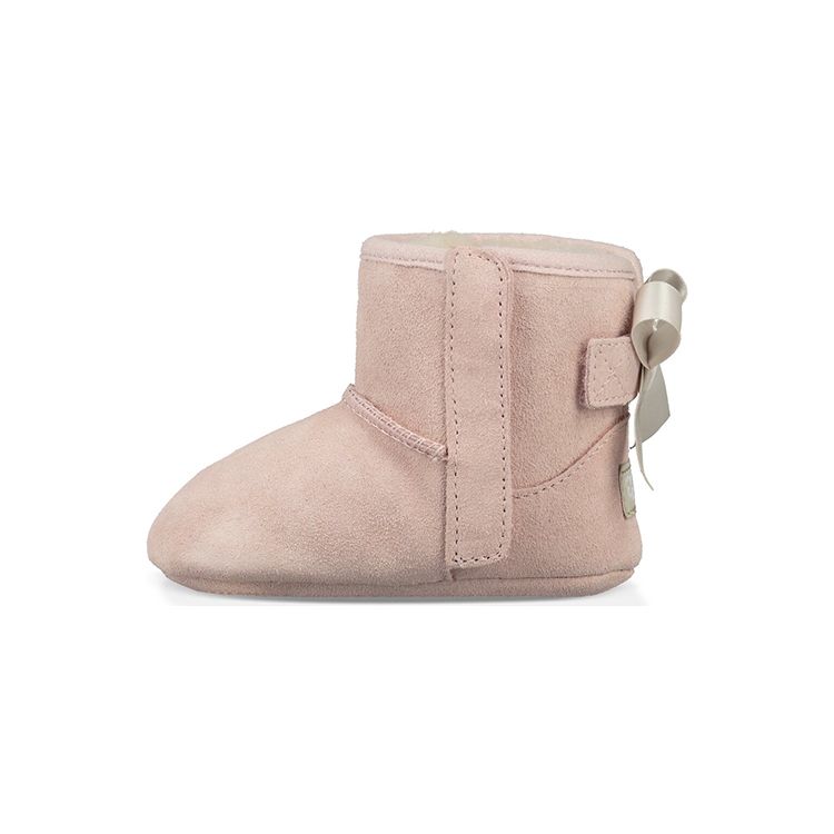 UGG Infant Jesse Bow II Suede Wool Lined Ankle Boots Baby Pink 1018452I-BPNK 20.5 beige