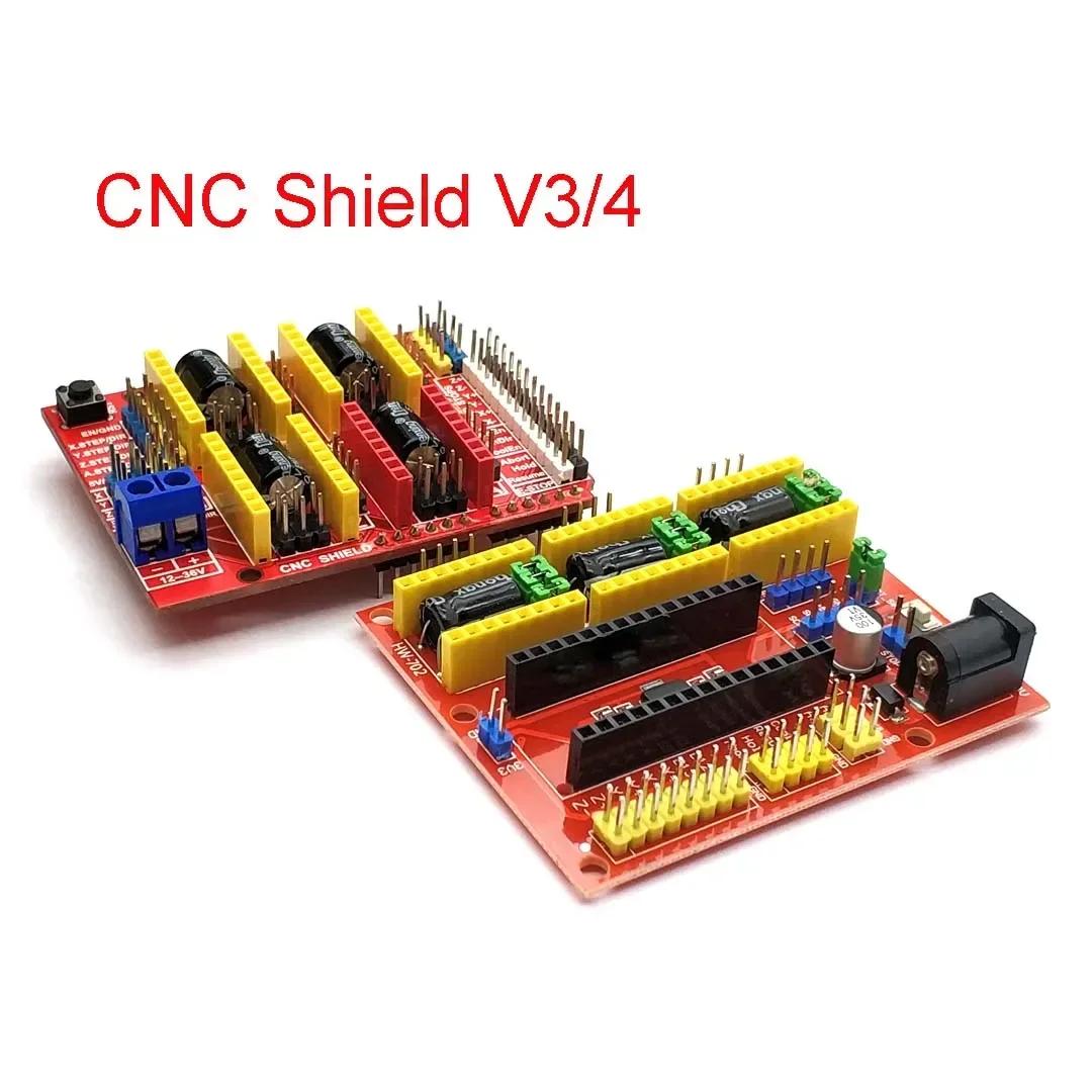 Новый CNC Shield V4 Shield V3 Гравировальный станок 3D-принтер Плата расширения драйвера A4988 для Arduino Набор для самостоятельной сборки CNC Shield V3 black JM-YuLong