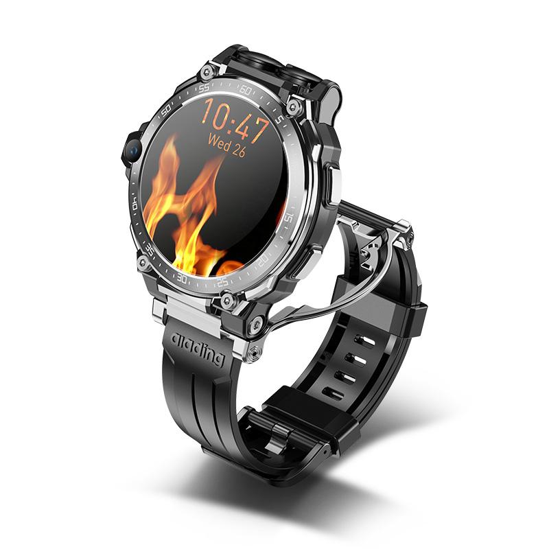 4G SmartWatch GPS Wi-Fi Местоположение Студент Sos Дети Смарт-часы Sim Hd Видеозвонок Монитор в реальном времени Tws Гарнитура для Ios Android RAM 2G ROM 16G gray Essager