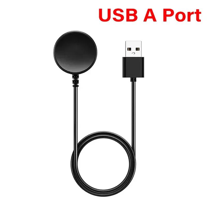 Беспроводное зарядное устройство для часов Samsung Galaxy Watch 7 8 Pro Active 2 Портативный USB Type C PD-кабель Быстрая зарядка Док-станция USB A Port black Jumaocun-Fashions