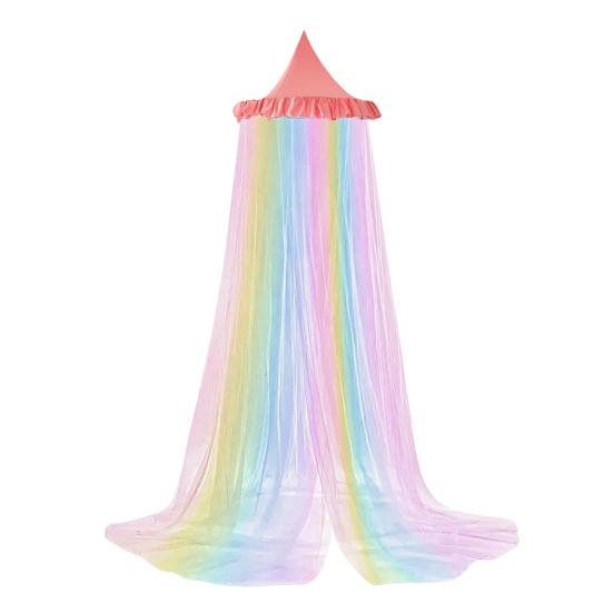 Радужный балдахин для кровати для девочек Dreamy Kids Princess Dome Bed Палатка дышащая москитная сетка Декоративная детская кроватка Палатка для девочек розовый Hercules