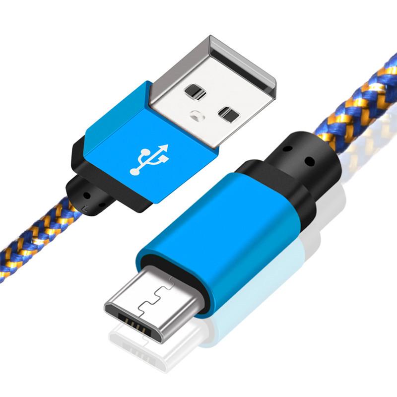 Кабель Micro USB 1 м 2 м 3 м USB-кабель для быстрой зарядки для Samsung S6 S7 Xiaomi 4X LG Tablet Android Мобильный телефон Зарядка через USB 25cm синий Case-2
