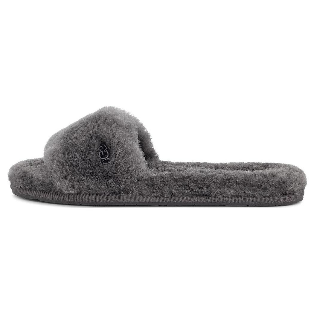UGG Женские меховые шлепанцы Fluff Slide II Угольные шлепанцы 1129670-CHRC 36 gray
