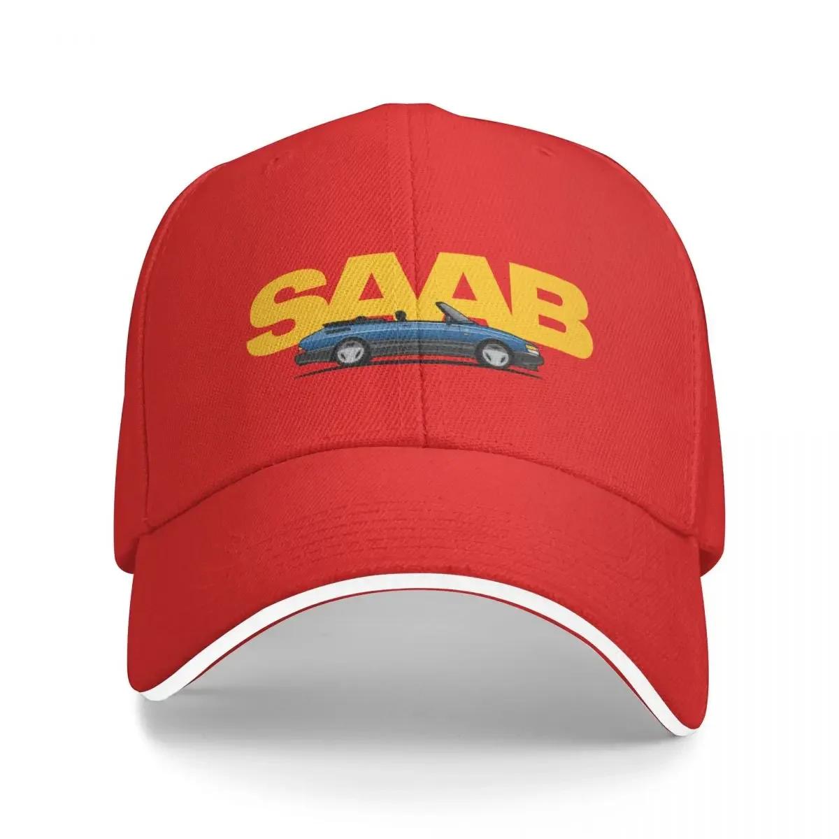 Saab 900 Aero кабриолет Иллюстрация Синий Желтый Бейсболка Новая В Шапке Дизайнерская Шапка Шапка Люксовый Бренд летняя Мужская Женская red meow CAP