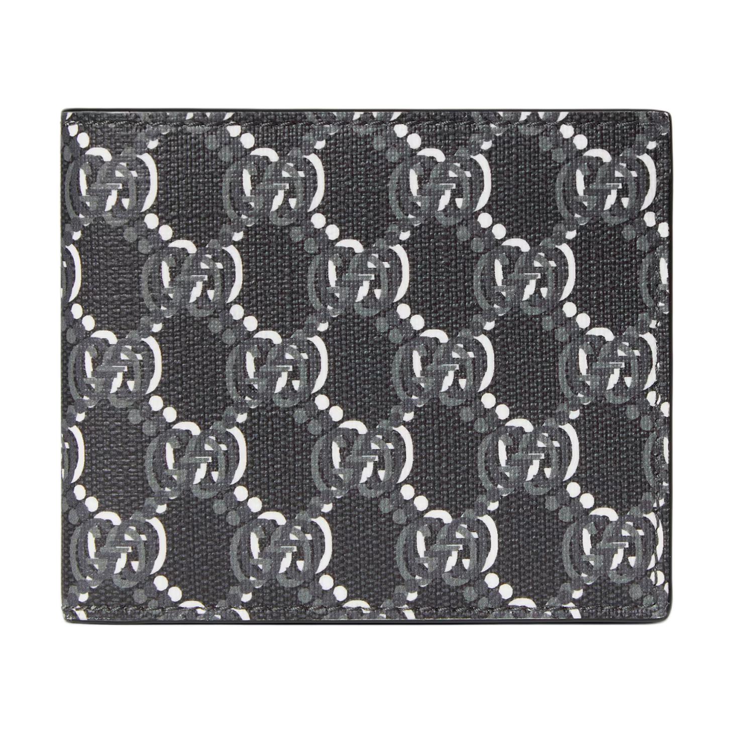 Кошелек-портмоне Gucci с клапаном и логотипом Double G, холст, мужской, темно-серый 802019-FADUN-1141 Shopping Bag Set(Basic Set+Shopping Bag) black