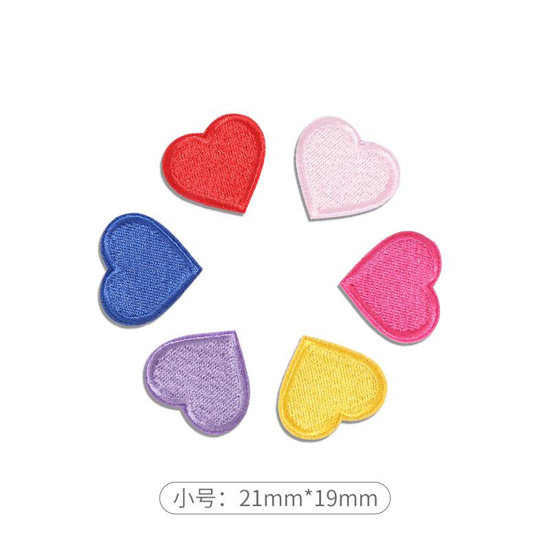 Самоклеящаяся наклейка Love Patch, наклейка для одежды, брюк, пуховик, ремонт без дырок, наклейка для вышивки в форме сердца small mixed color-A (6 small) pink Arts & Hobbies
