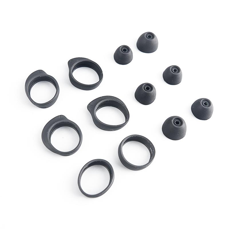 1 комплект силиконового чехла для наушников для Samsung R170 Galaxy Buds + амбушюры, насадки для наушников чёрный Garage Right