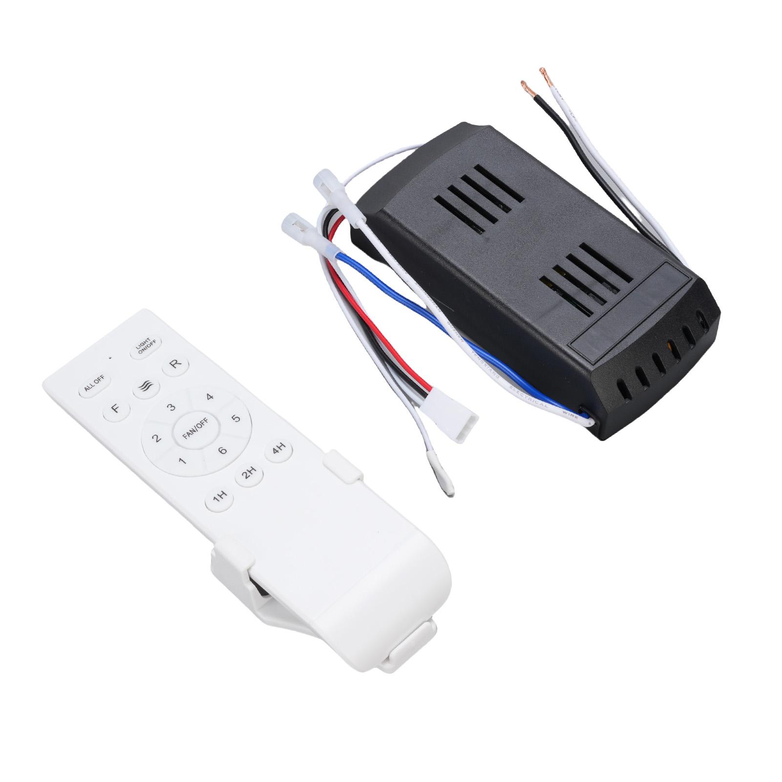Универсальный комплект пульта дистанционного управления для потолочного вентилятора DC 6 скоростей Контроллер приемник света потолочного вентилятора с таймером для замены gray Begetting