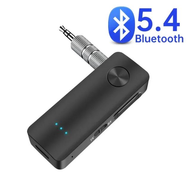 Bluetooth 5.4 Аудио Передатчик Приемник 3,5 ММ AUX Стерео Музыка Беспроводной Адаптер С Микрофоном Для Самолета Автомобиля Телевизора ПК Динамика чёрный Meiteai-Car&Motor