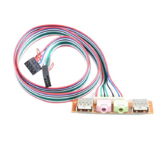 Сменный корпус компьютера для ПК Передняя панель USB-аудиопорт Микрофон Кабель для наушников Шнур gray Walk Vogue