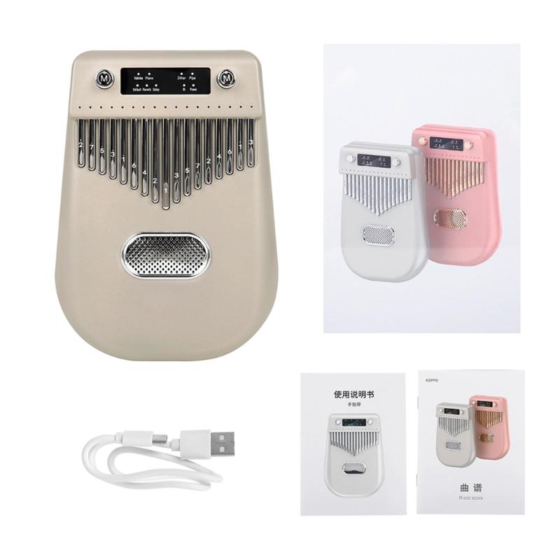 17-tone Electronic Smart Kalimba Thumb Piano Kalimba Finger Piano Thumb Piano Speaker Dual-use Musical Instrument 1 золотой Insiders