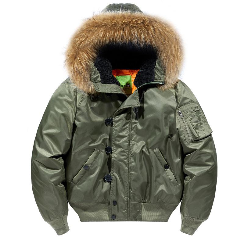 Мужские бомберы GLYDE Хлопковые утепленные куртки цвета хаки S black