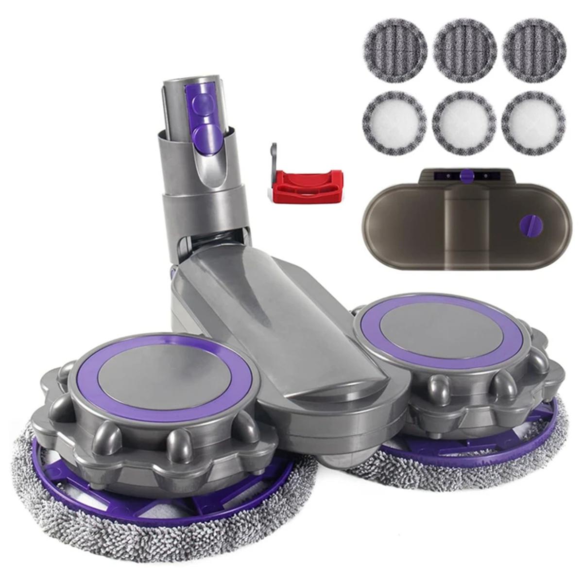 Насадка для электрической швабры для пылесоса Dyson V10 Slim/V12 Detect Slim с резервуаром для воды и фиксатором курка CHINA gray Elegant Living House