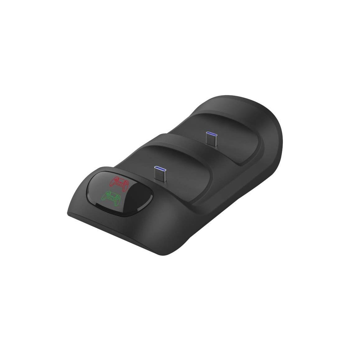 Док-станция для зарядки контроллера Dual Sense Двойное зарядное устройство с USB для PS5 USB Внешнее Package:9*3.7*18.3cm чёрный FourAll Video Games Accessories Home
