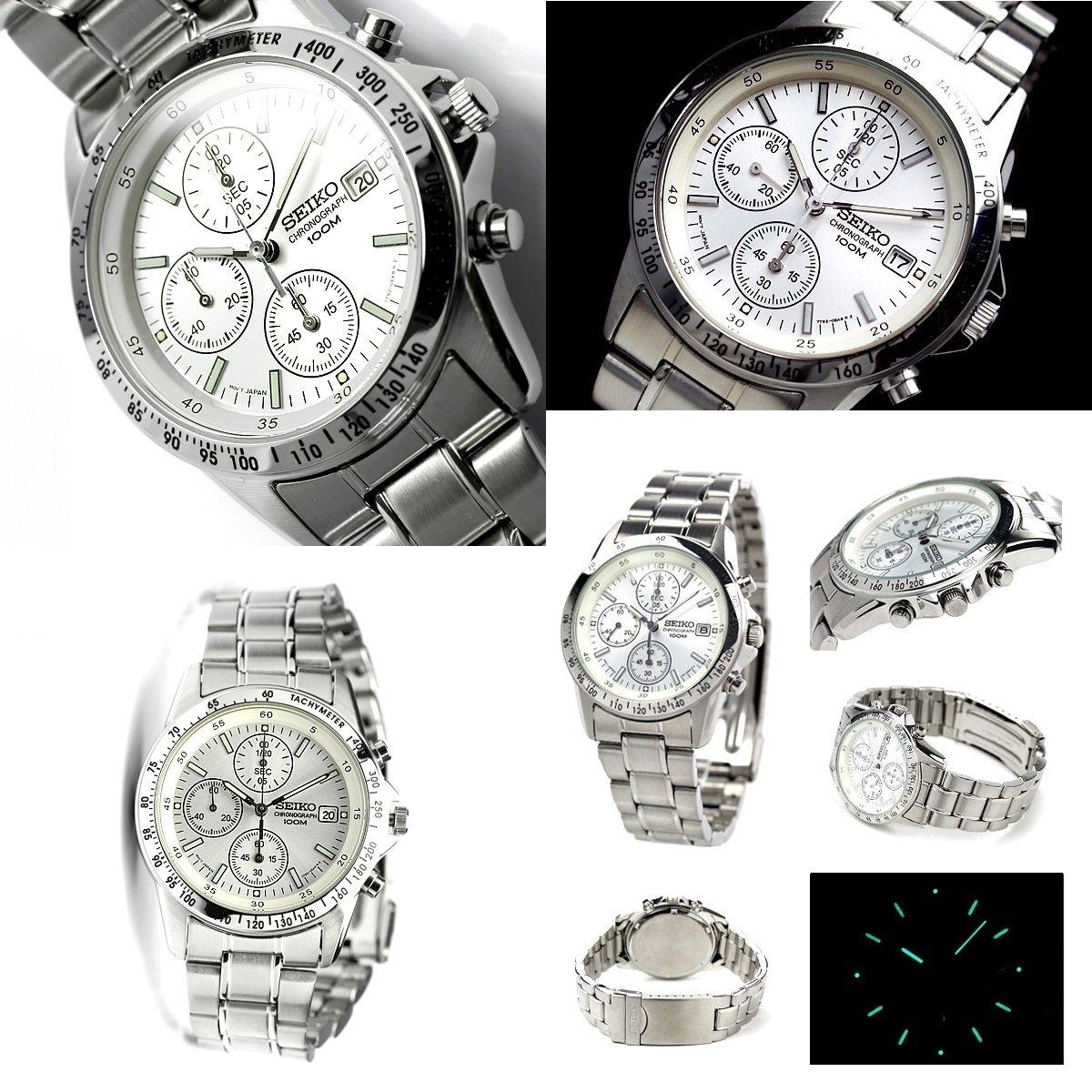 Мужские часы Seiko Chronograph SND363PC Серебристый Браслет из Нержавеющей Стали Субциферблат 1/20 Секунды Тахиметр Отображение Даты Оригинальные Японские Кварцевые Новые gray